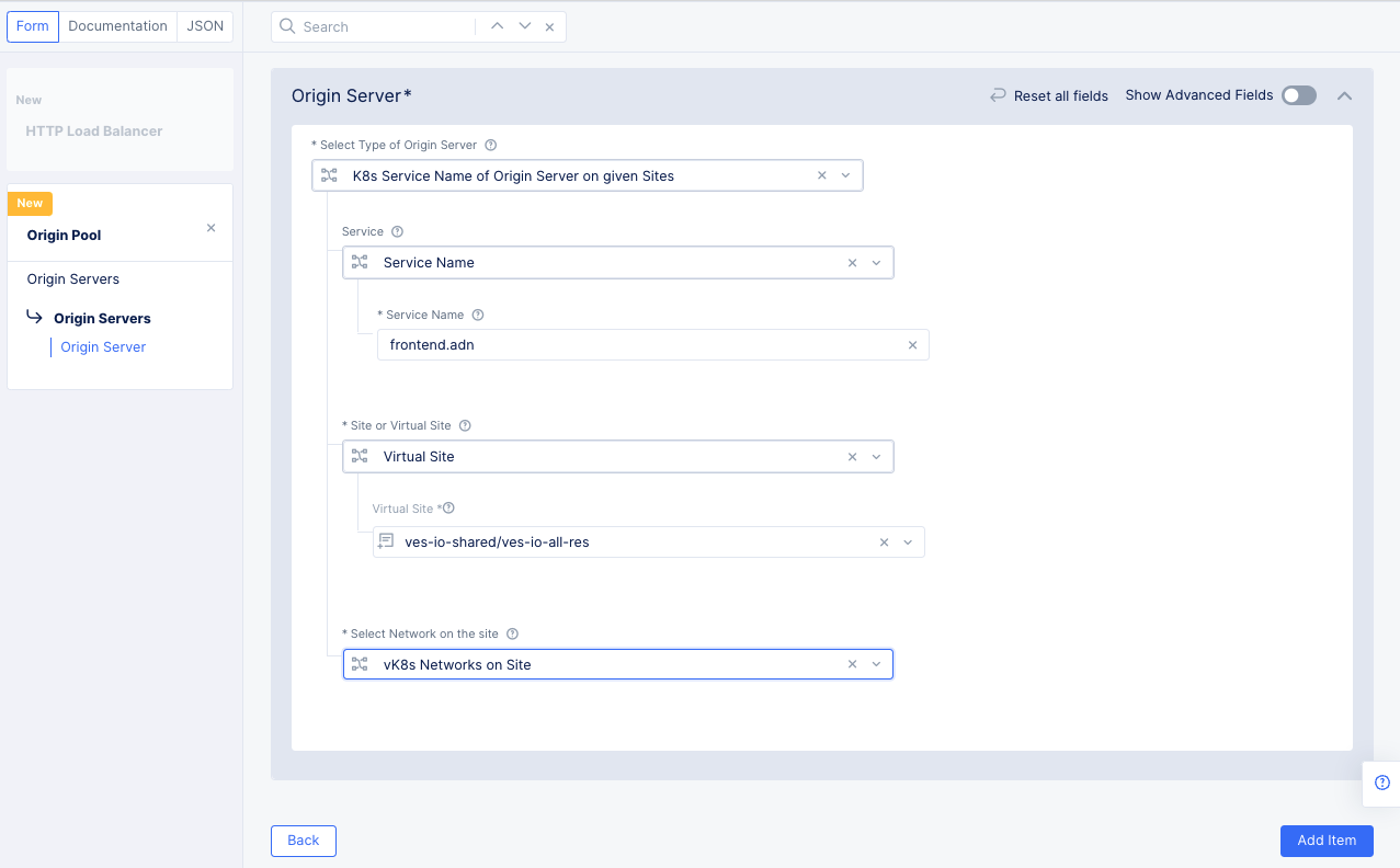 Figure: Load Balancer Origin Server