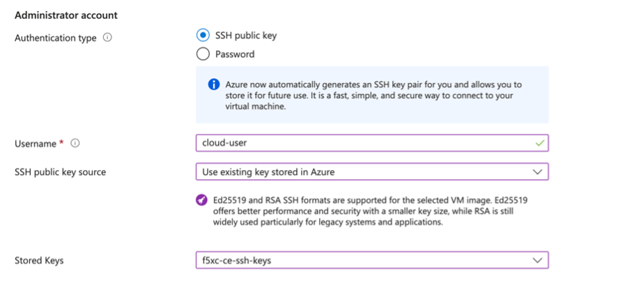 Figure: Configure VM SSH
