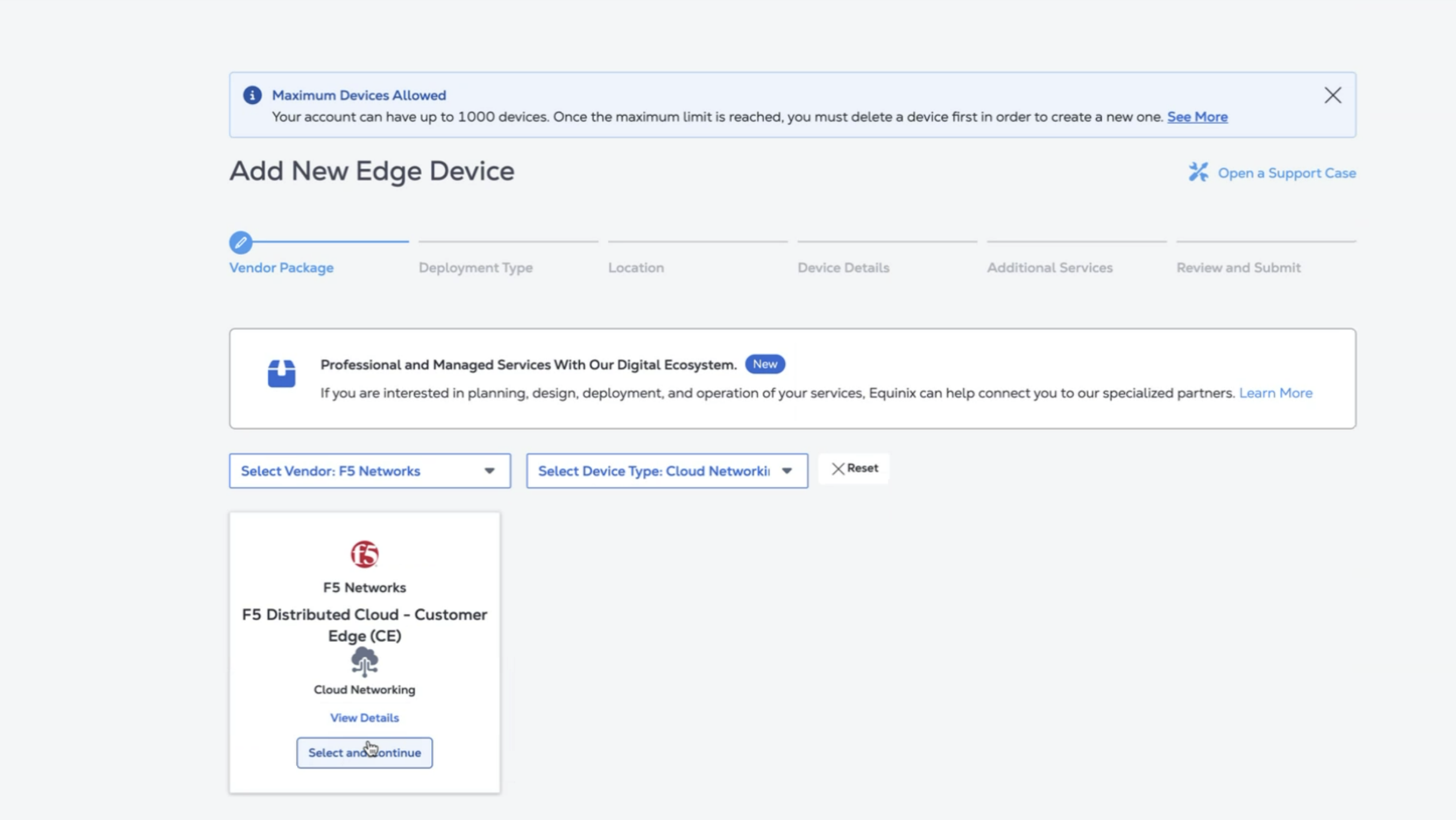 Figure: Select and Continue