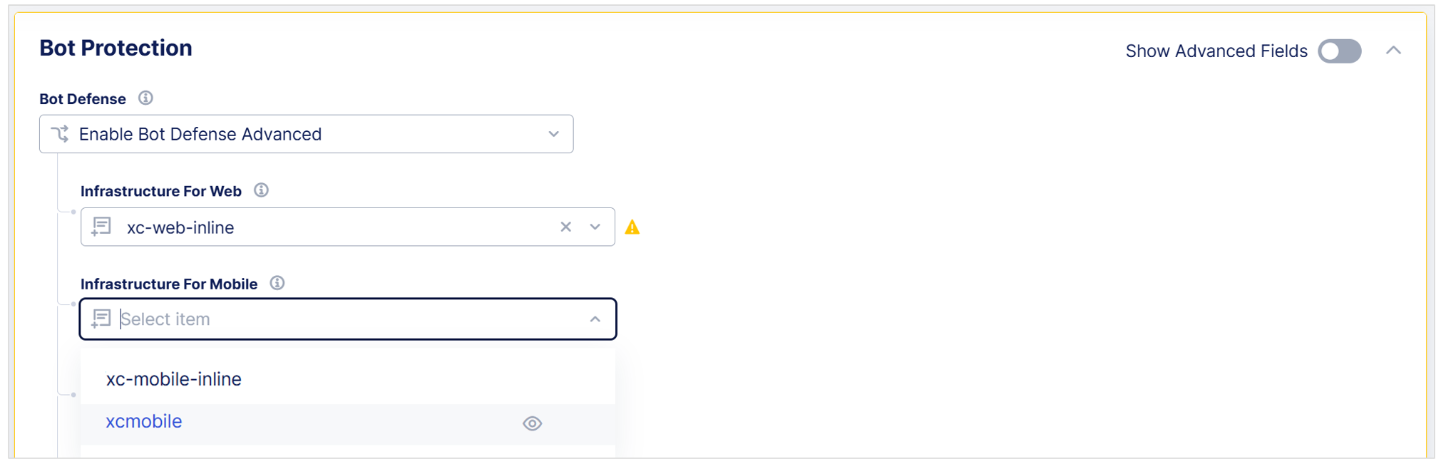 Figure: Enable Bot Defense on an HTTP Load Balancer
